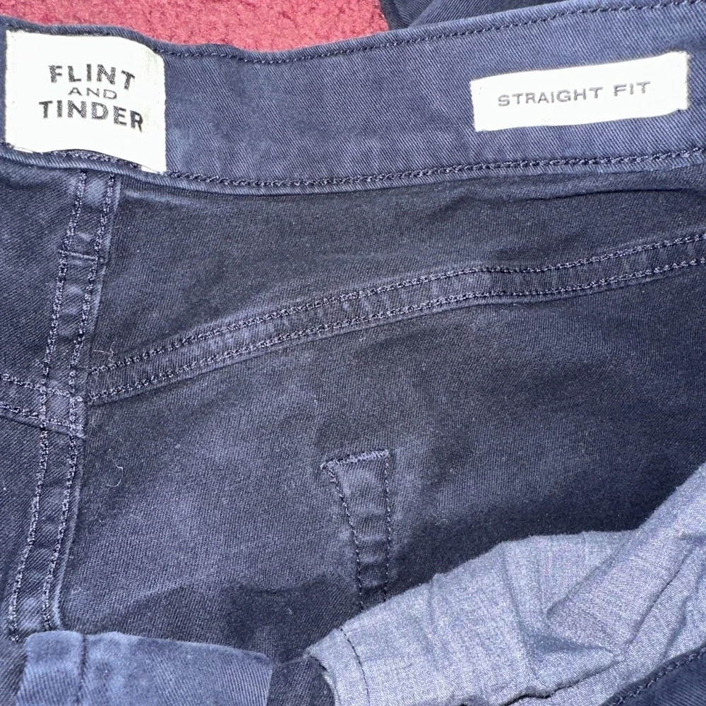 Flint and Tinder Pants Men (Fit 36x33) Blue Chino Straight Huckberry Stretch